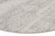 Zelda Silver Grey Round Rug - Fantastic Rugs