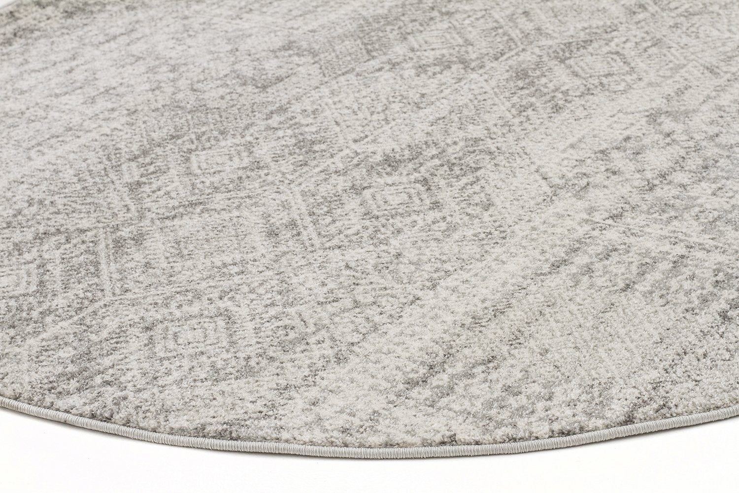 Zelda Silver Grey Round Rug - Fantastic Rugs