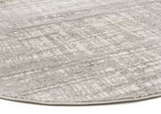 Ashley Abstract Modern Silver Grey Round Rug - Fantastic Rugs