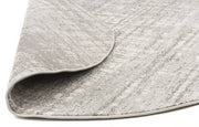 Ashley Abstract Modern Silver Grey Round Rug - Fantastic Rugs
