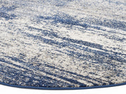 Casandra Dunescape Modern Blue Grey Round Rug - Fantastic Rugs