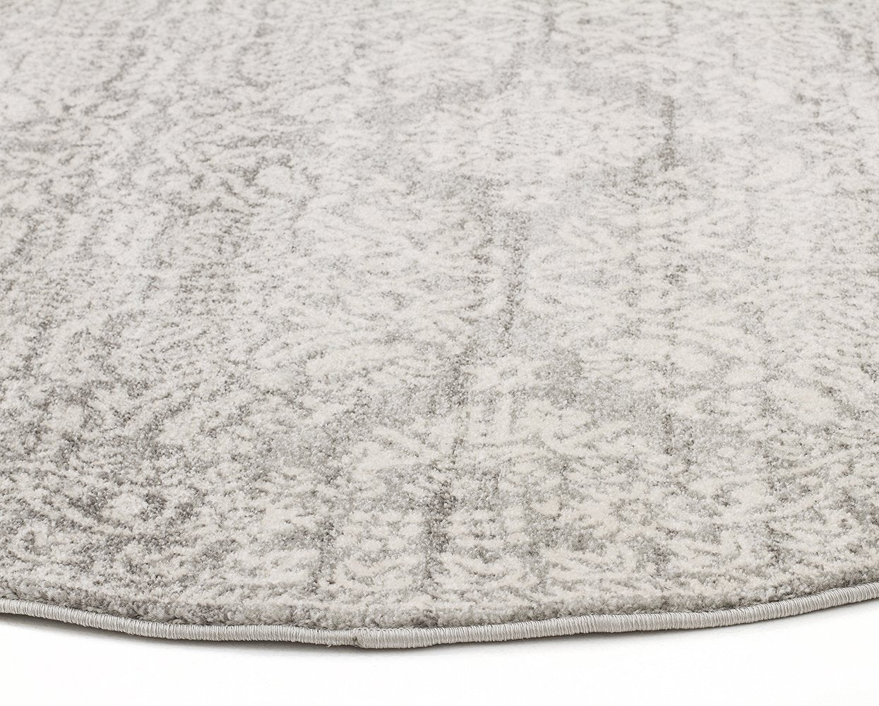 Gwyneth Stunning Transitional Silver Round Rug - Fantastic Rugs