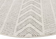 Adani  Modern Tribal Design Grey Round Rug - Fantastic Rugs