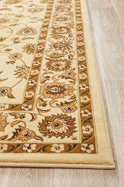 Sydney Collection Classic Rug Ivory With Ivory Border