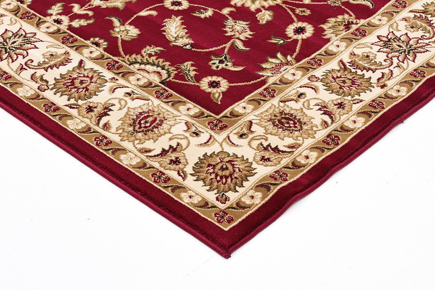 Classic Rug Red with Ivory Border - Fantastic Rugs