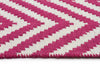 Modern Flatweave Chevron Design Pink Rug - Fantastic Rugs