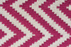 Modern Flatweave Chevron Design Pink Rug - Fantastic Rugs