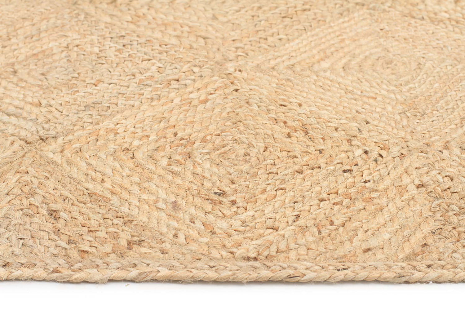 Round Jute Natural Rug Charcoal - Fantastic Rugs