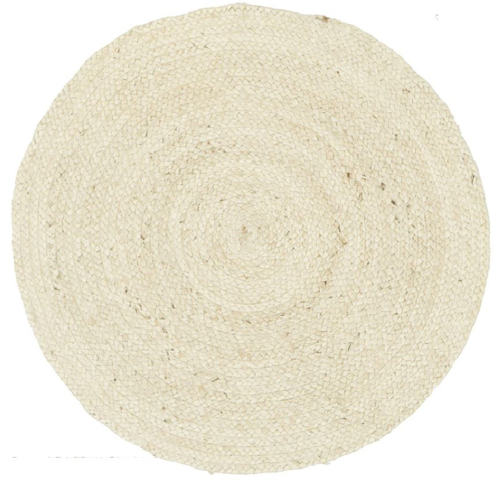 Round Jute Natural Rug Bleached - Fantastic Rugs