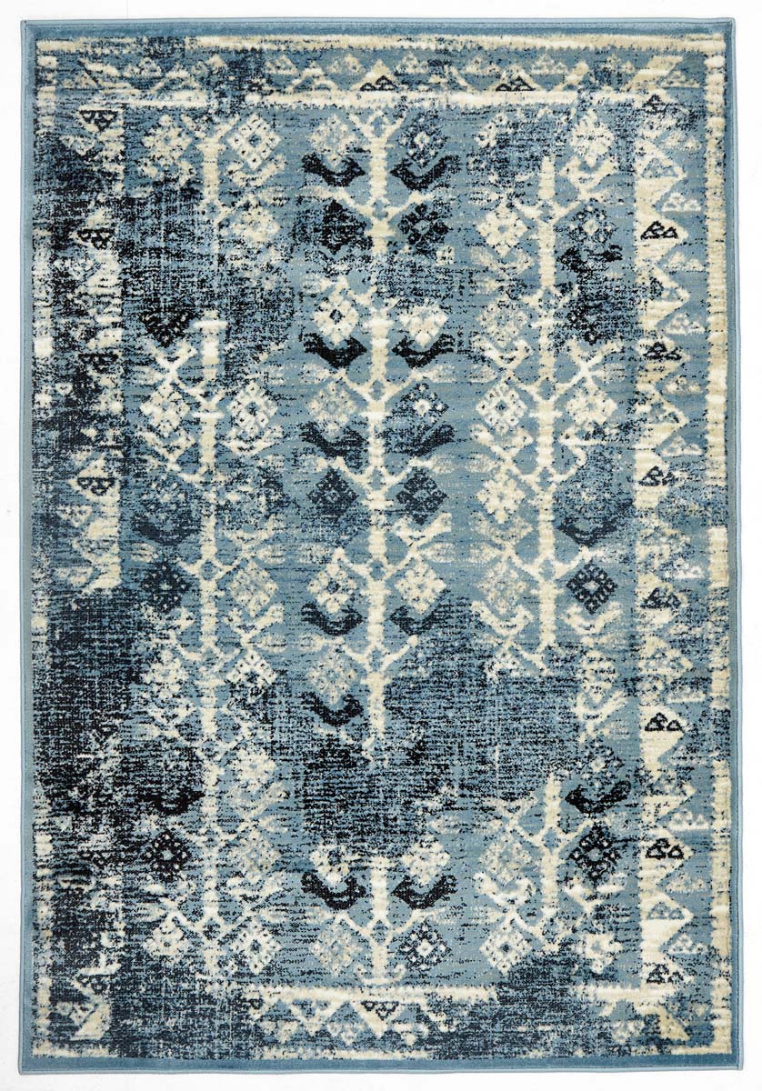 Urdu Tribal Rug Blue - Fantastic Rugs