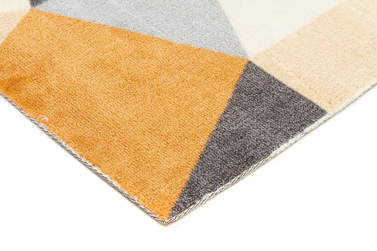 Modern Pixels Rug Rust Grey Blue - Fantastic Rugs