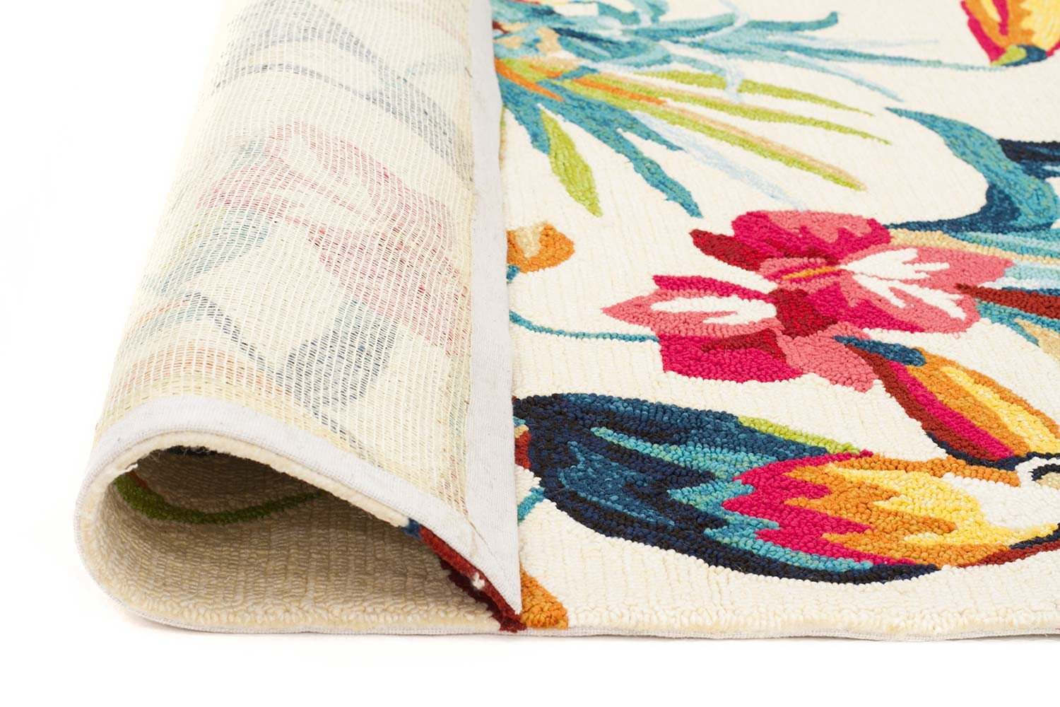 Toucan Tropical Indoor Outdoor Rug Cream - Fantastic Rugs