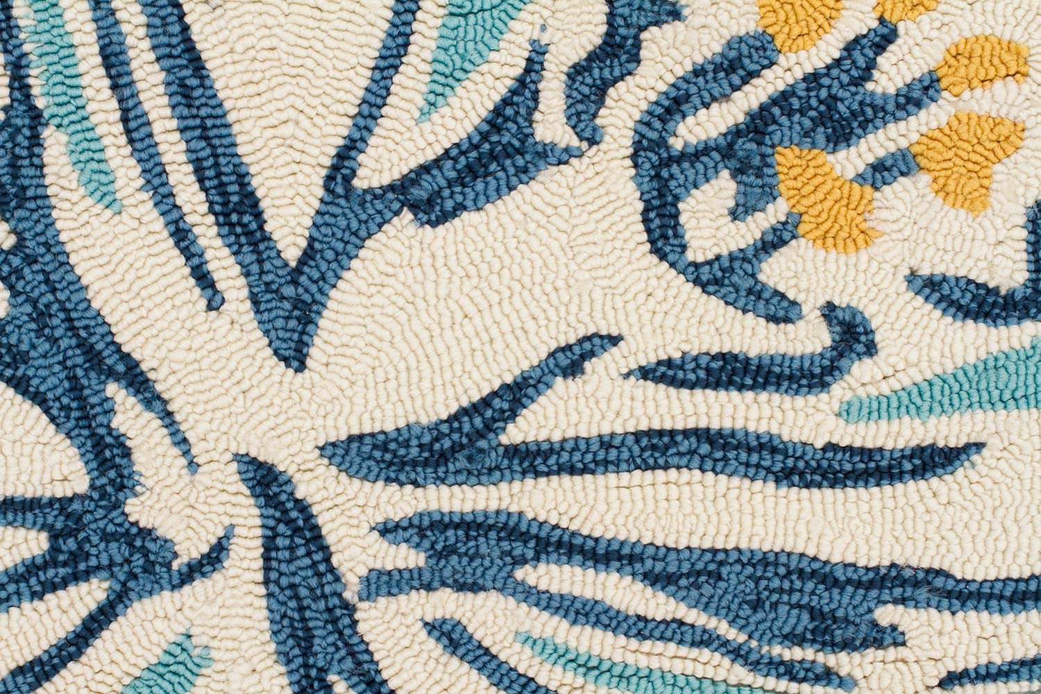 Whimsical Blue Floral Indoor Outdoor Rug - Fantastic Rugs