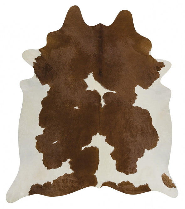 Exquisite Natural Cow Hide Brown White - Fantastic Rugs