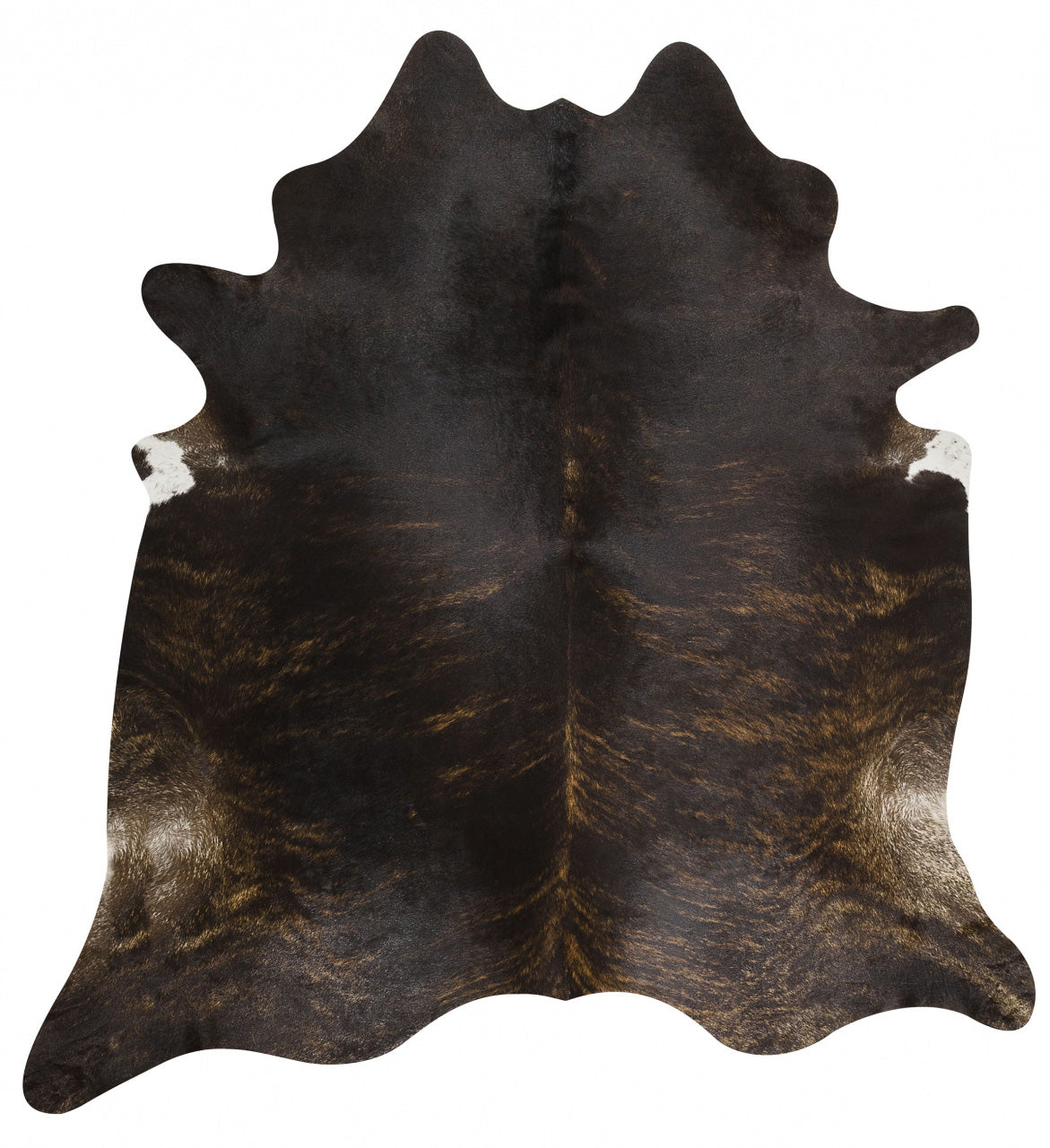 Exquisite Natural Cow Hide Dark Brindle - Fantastic Rugs