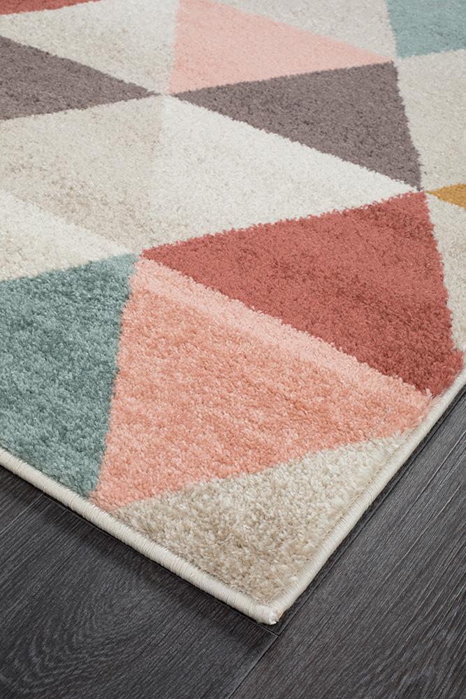 Dimensions Divinity Order Blush Modern Runner Rug