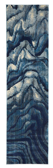 Waves Modern Indigo Rug - Fantastic Rugs