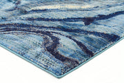 Waves Modern Indigo Rug - Fantastic Rugs