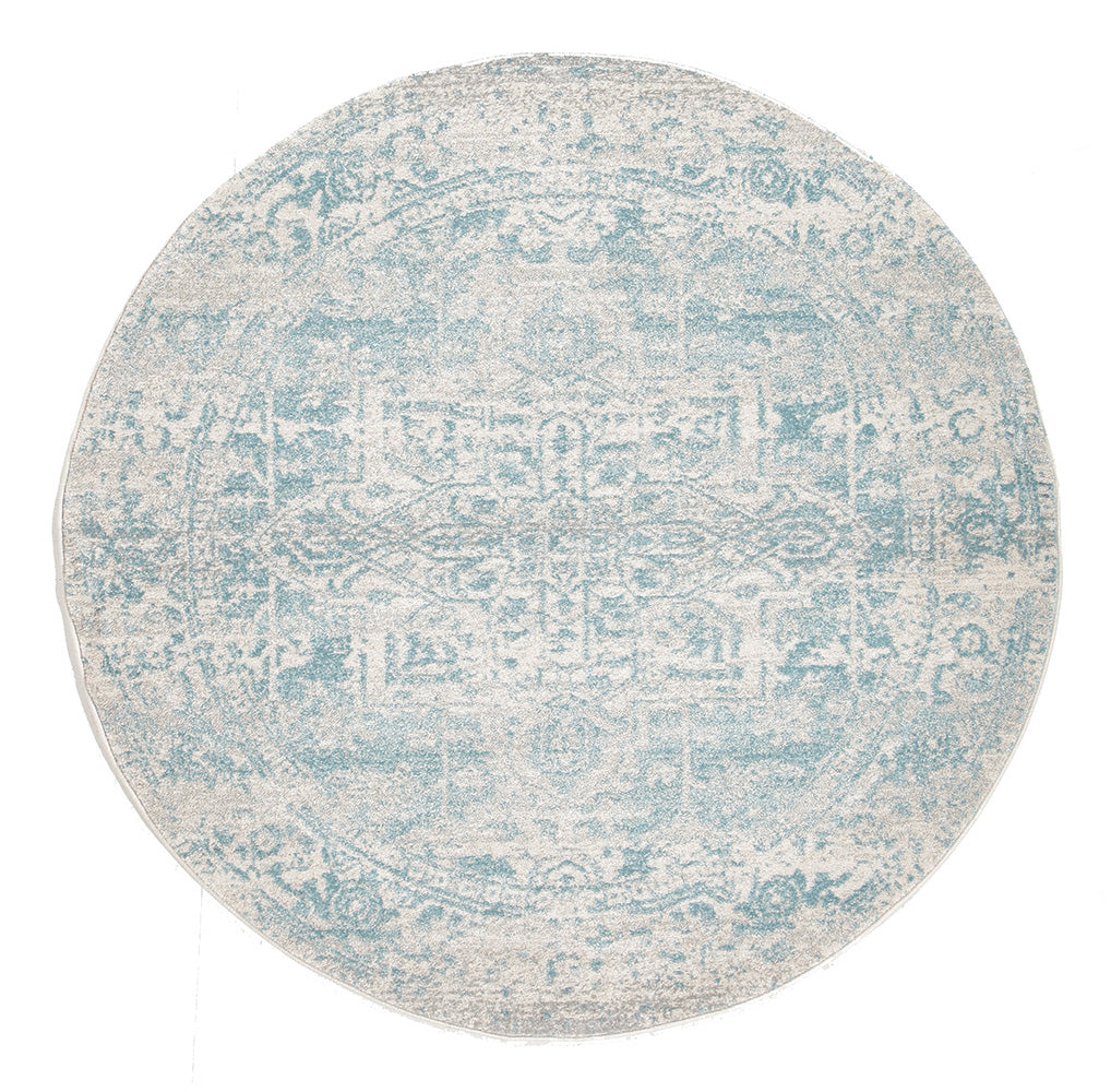 Glacier White Blue Transitional Rug - Fantastic Rugs