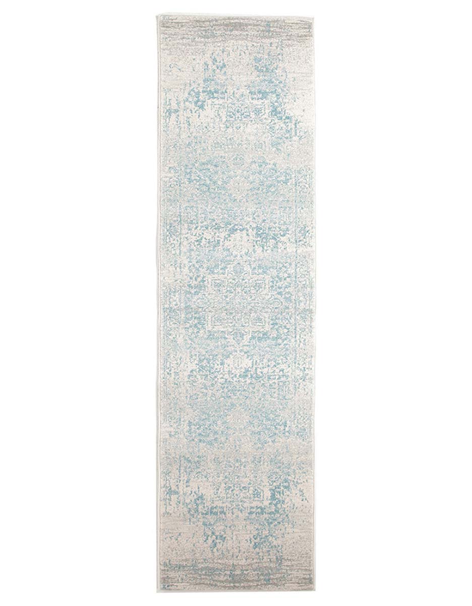 Glacier White Blue Transitional Rug - Fantastic Rugs