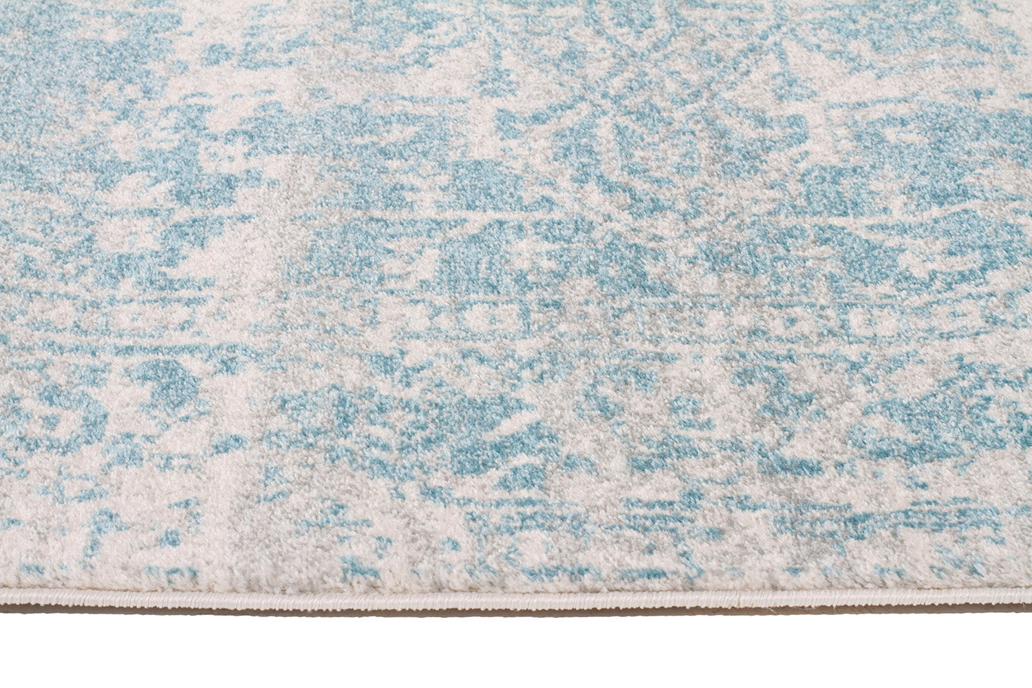 Glacier White Blue Transitional Rug - Fantastic Rugs