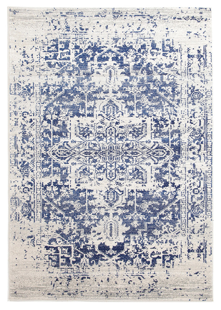 Horizon White Navy Transitional Rug - Fantastic Rugs