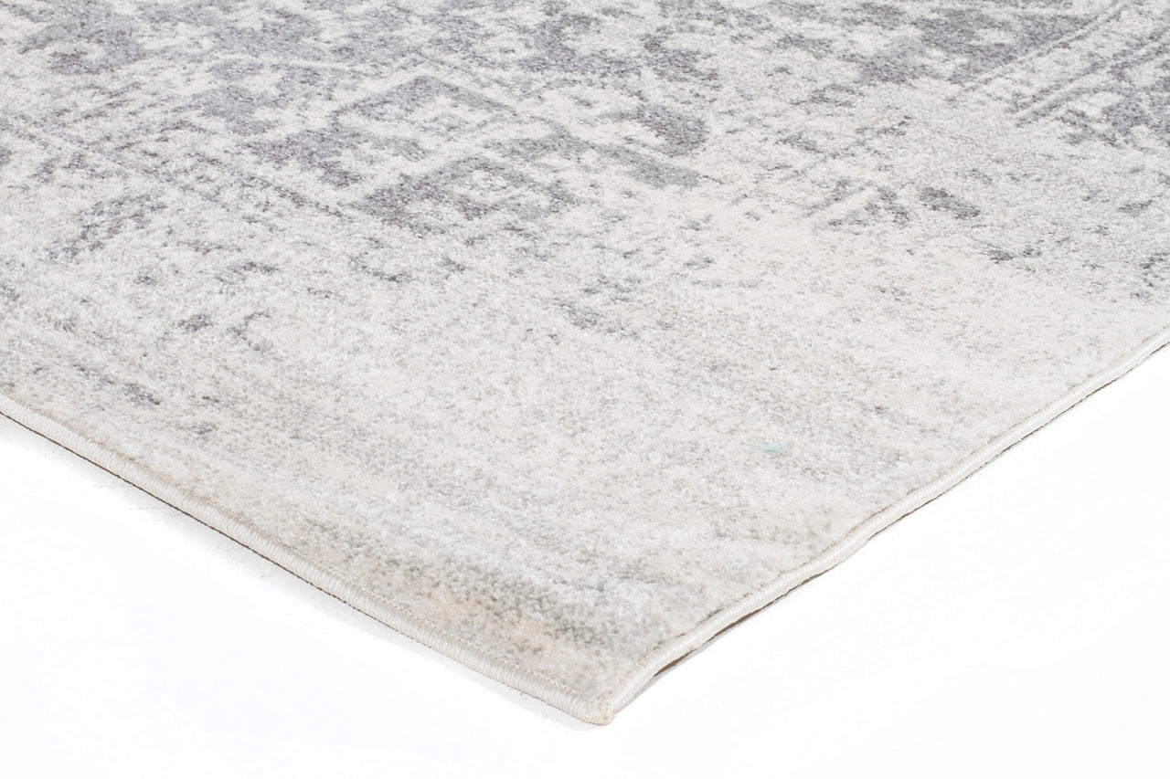Dream White Silver Transitional Rug - Fantastic Rugs
