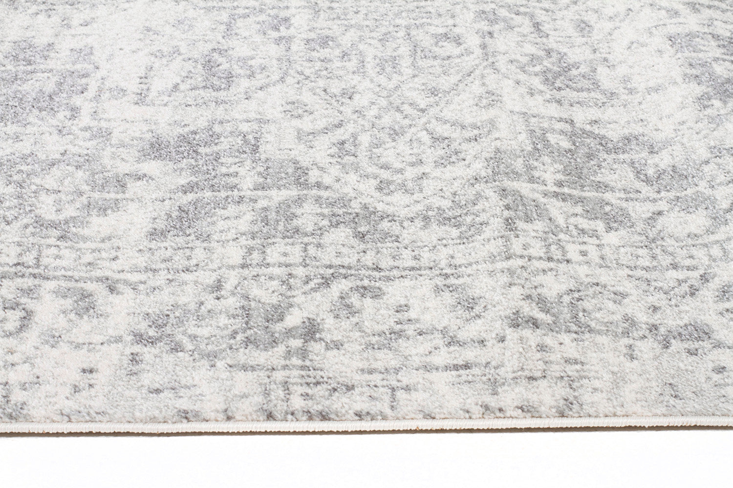 Dream White Silver Transitional Rug - Fantastic Rugs