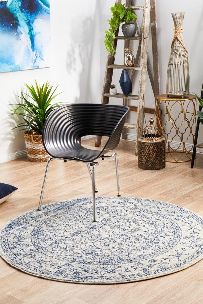 Evoke Whisper White Transitional Round Rug