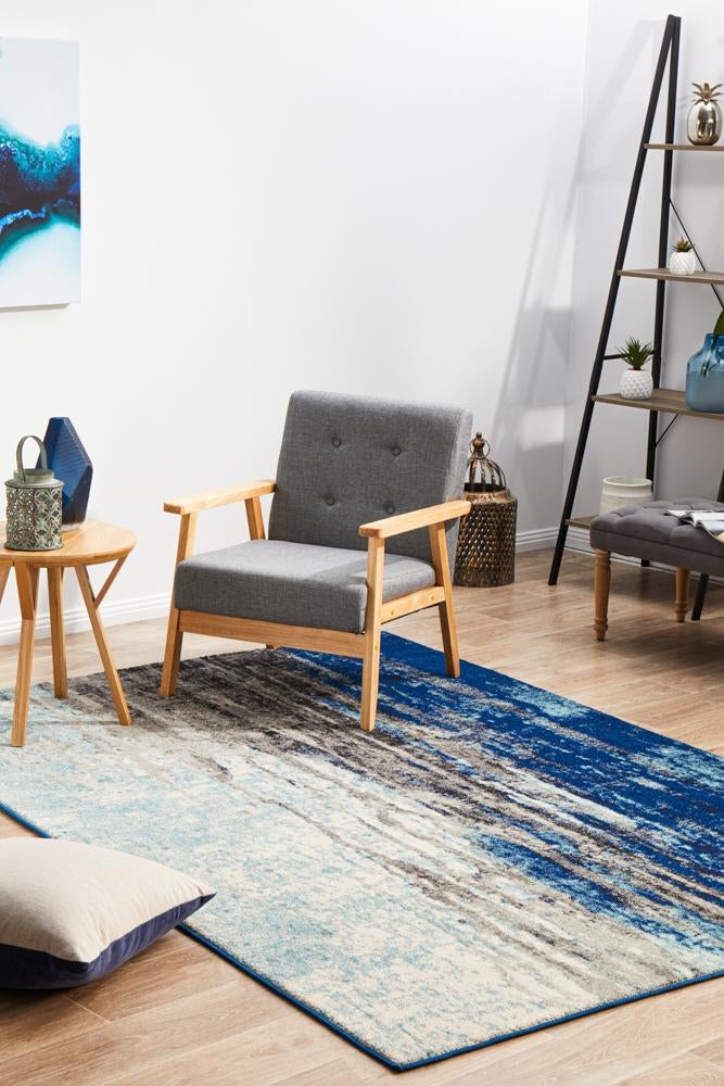 Evoke Transpose Blue Transitional Rug