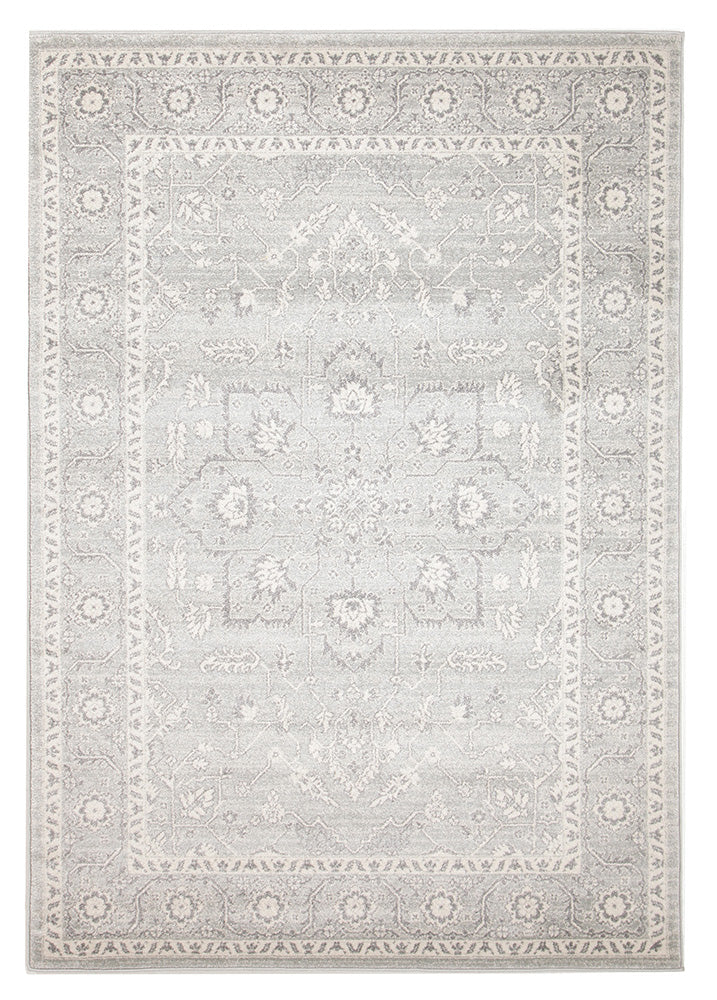 Silver Flower Transitional Rug - Fantastic Rugs