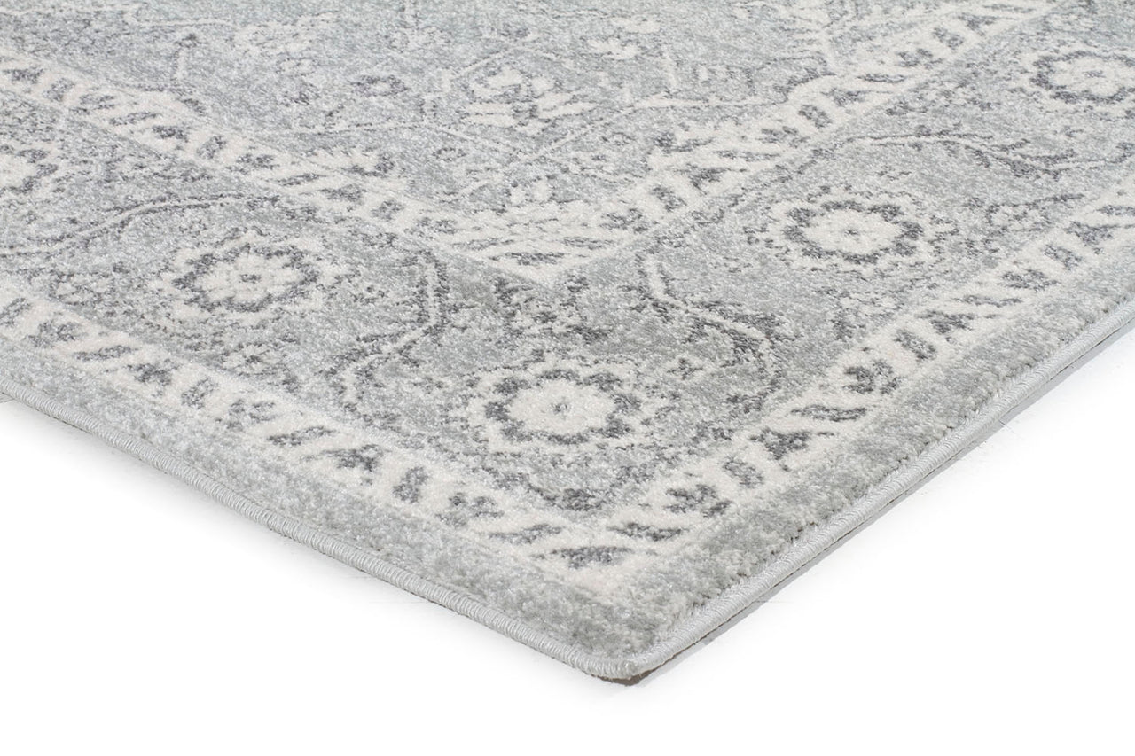 Silver Flower Transitional Rug - Fantastic Rugs