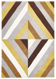 Yellow Brown Grey Crystal Prism Rug - Fantastic Rugs