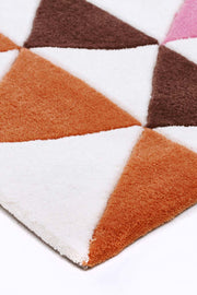 Modern Bunting Design Rug Multi Rust - Fantastic Rugs