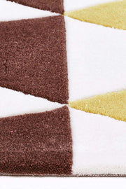 Modern Bunting Design Rug Multi Rust - Fantastic Rugs