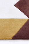 Cube Design Rug Yellow Brown White - Fantastic Rugs