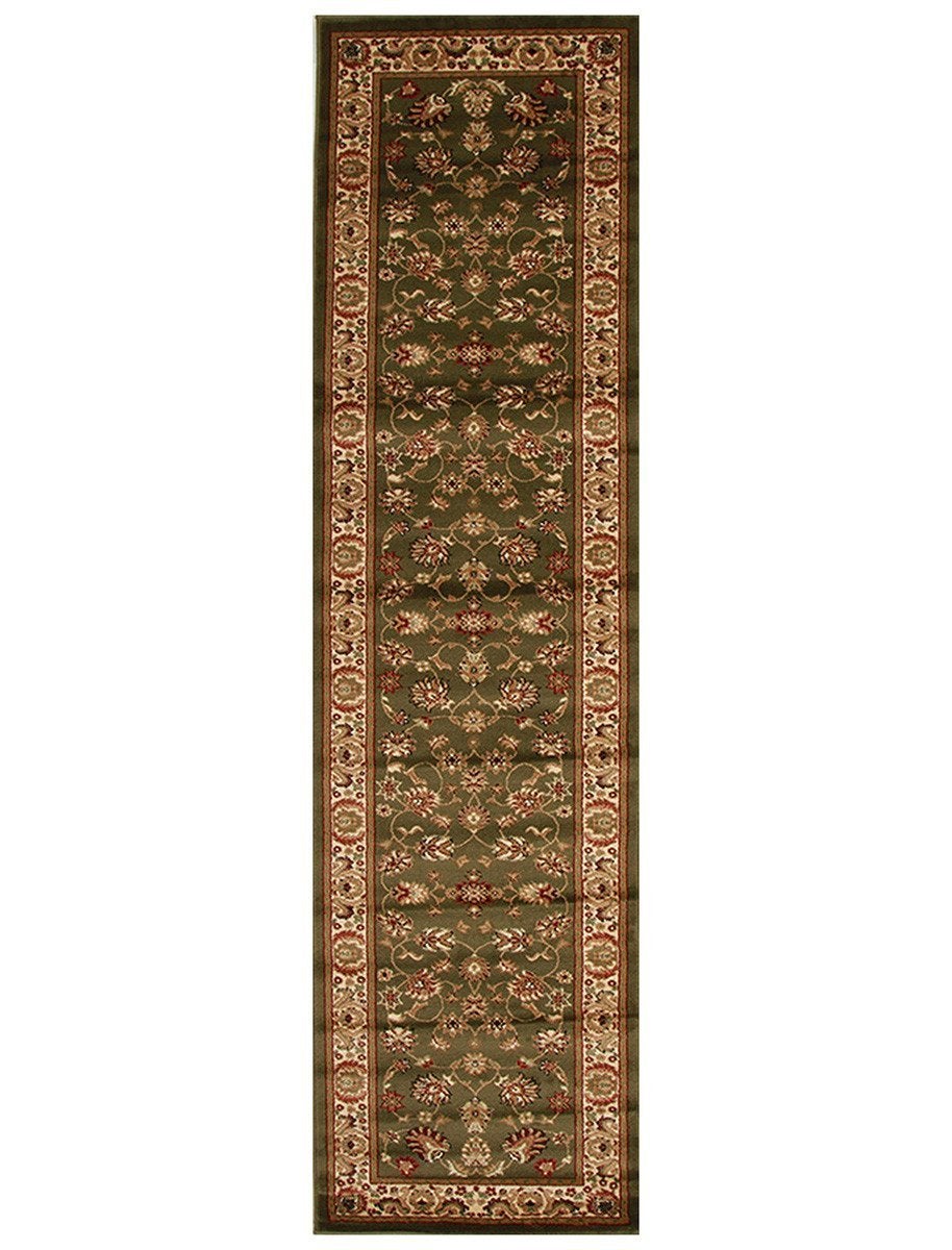 Istanbul Traditional Floral Pattern Runner Rug Green