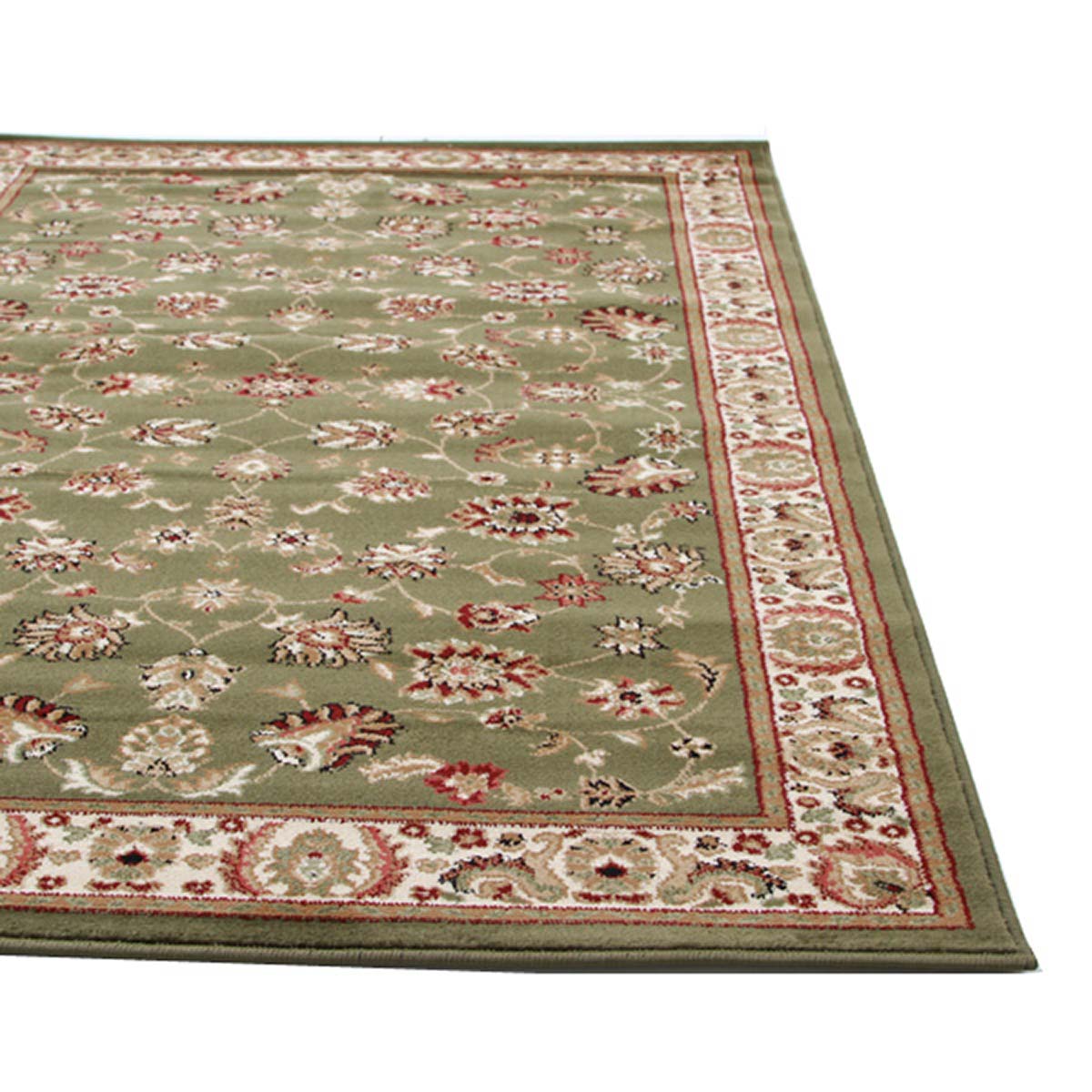 Traditional Floral Design Rug Green - Fantastic Rugs