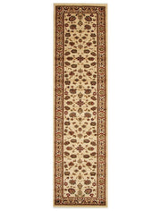 Istanbul Collection Traditional Floral Pattern Ivory Rug