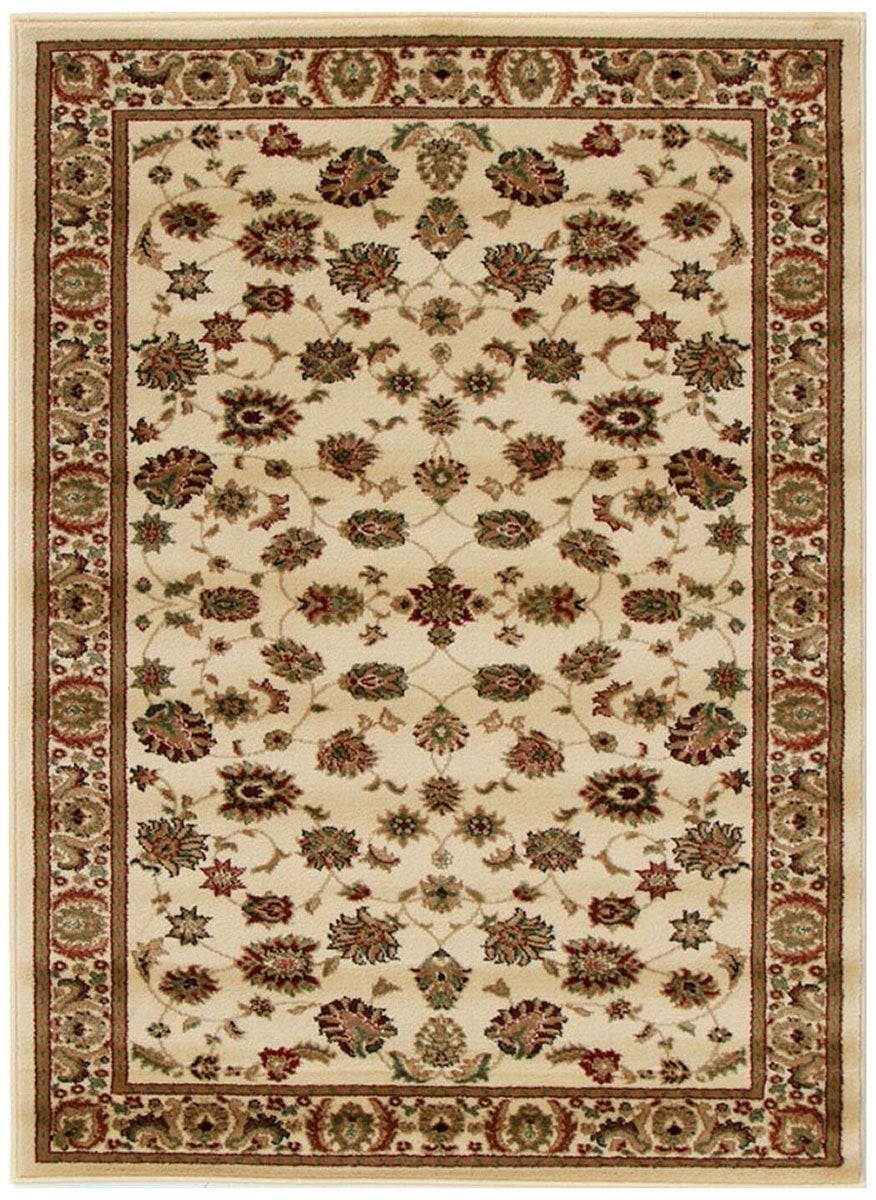 Istanbul Collection Traditional Floral Pattern Ivory Rug