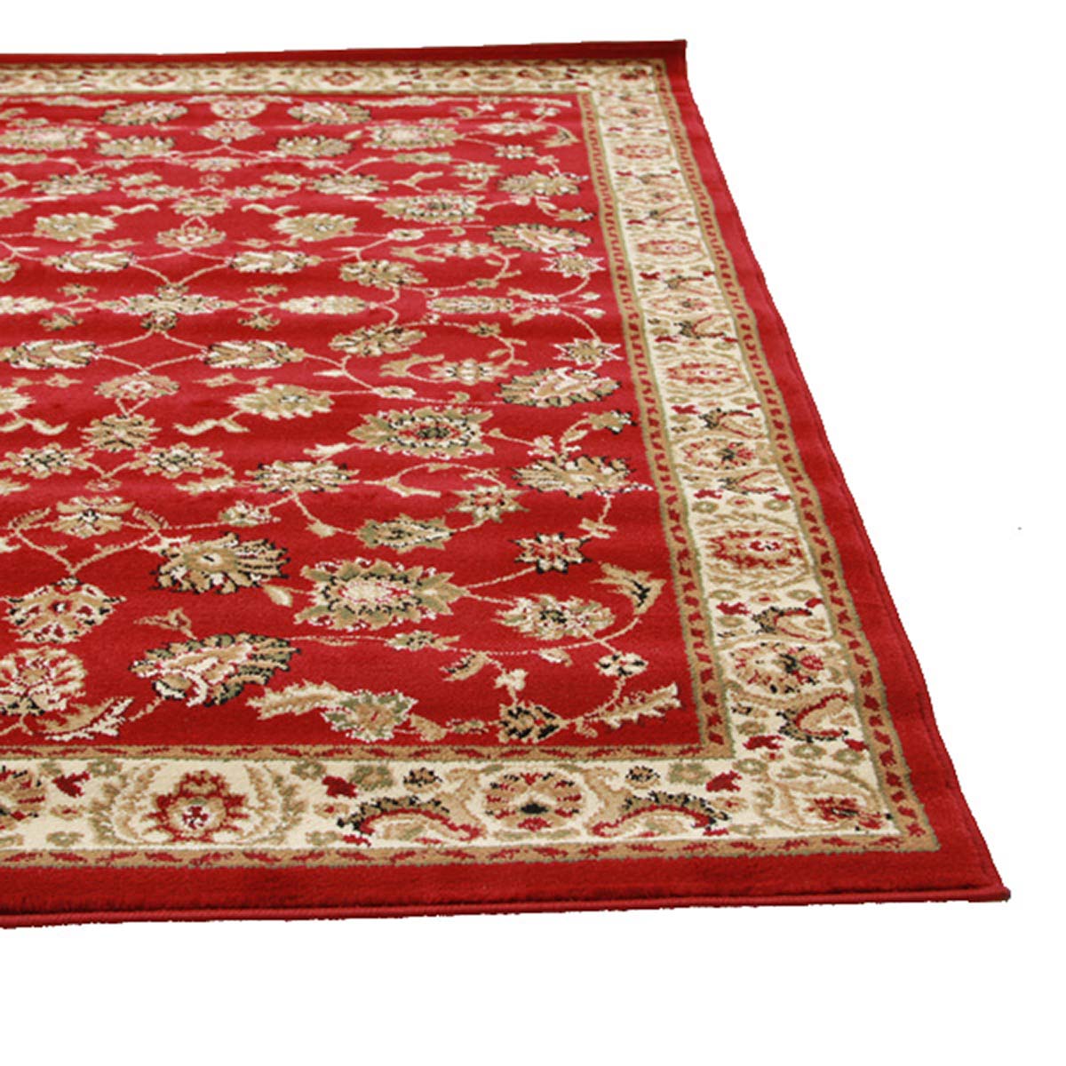 Traditional Floral Design Rug Red - Fantastic Rugs