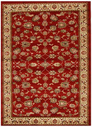 Istanbul Collection Traditional Floral Pattern Red Rug