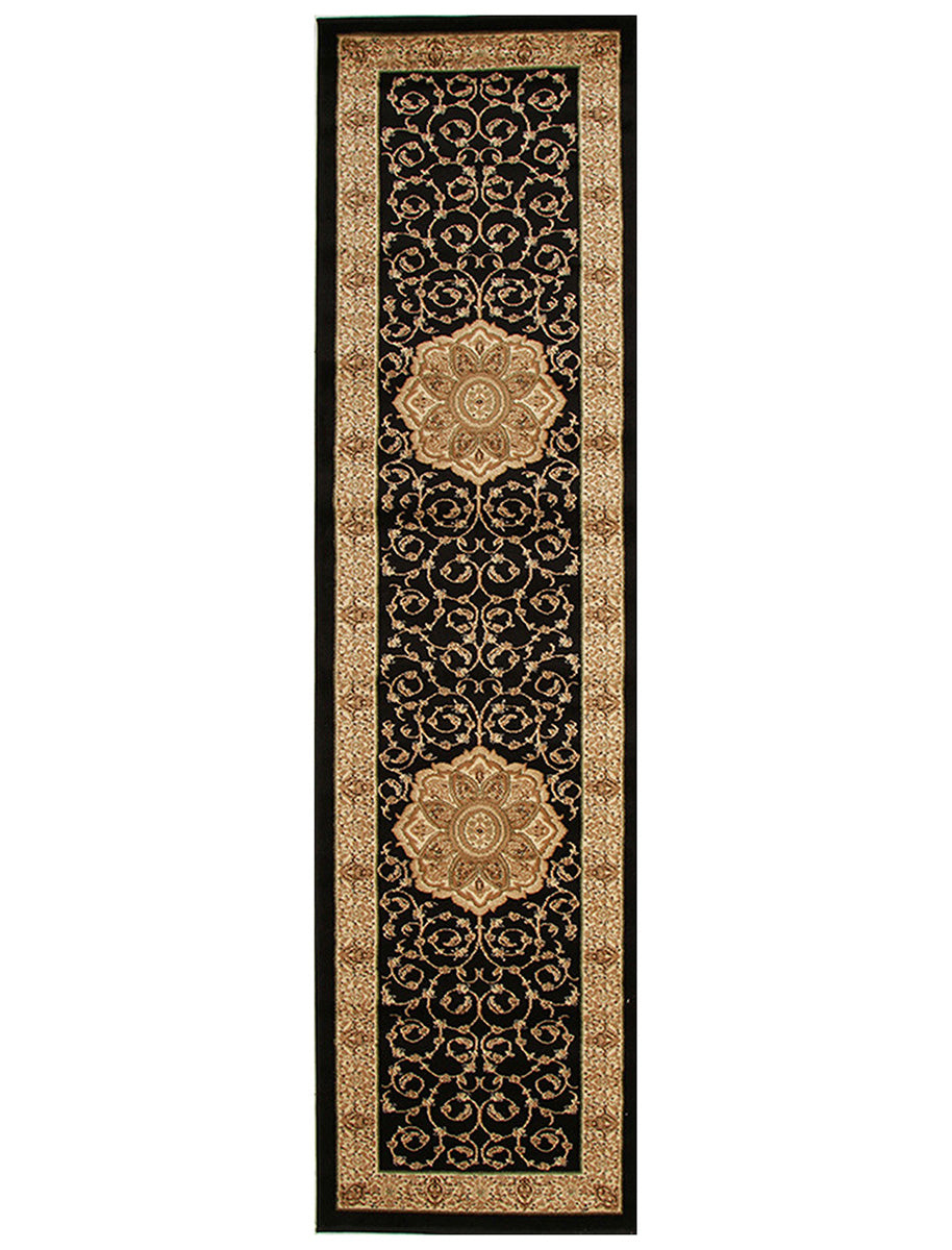 Medallion Classic Design Rug Black - Fantastic Rugs