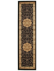 Istanbul Collection Medallion Classic Pattern Black Rug