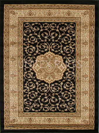 Medallion Classic Design Rug Black - Fantastic Rugs