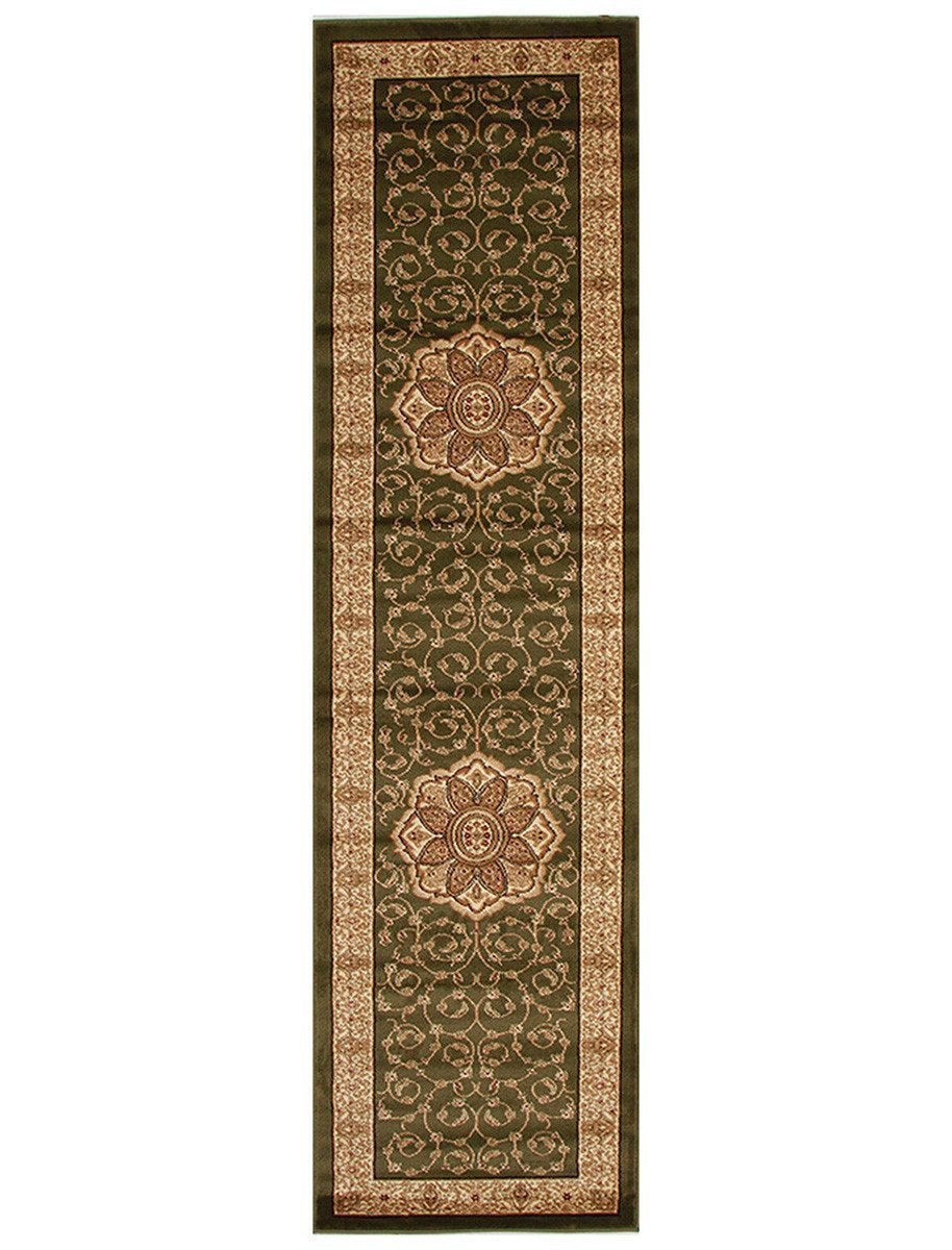 Istanbul Medallion Classic Pattern Runner Rug Green