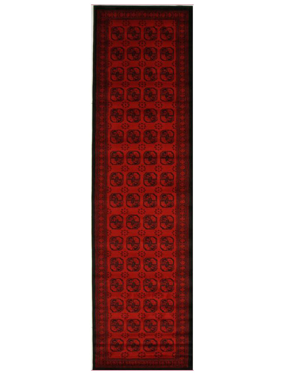 Classic Afghan Design Rug Red - Fantastic Rugs