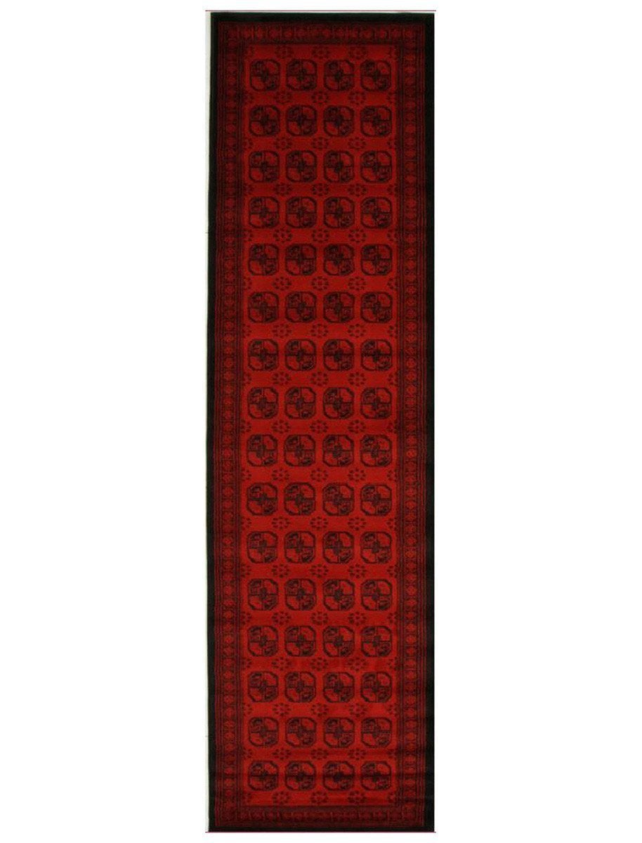 Istanbul Collection Classic Afghan Pattern Red Rug