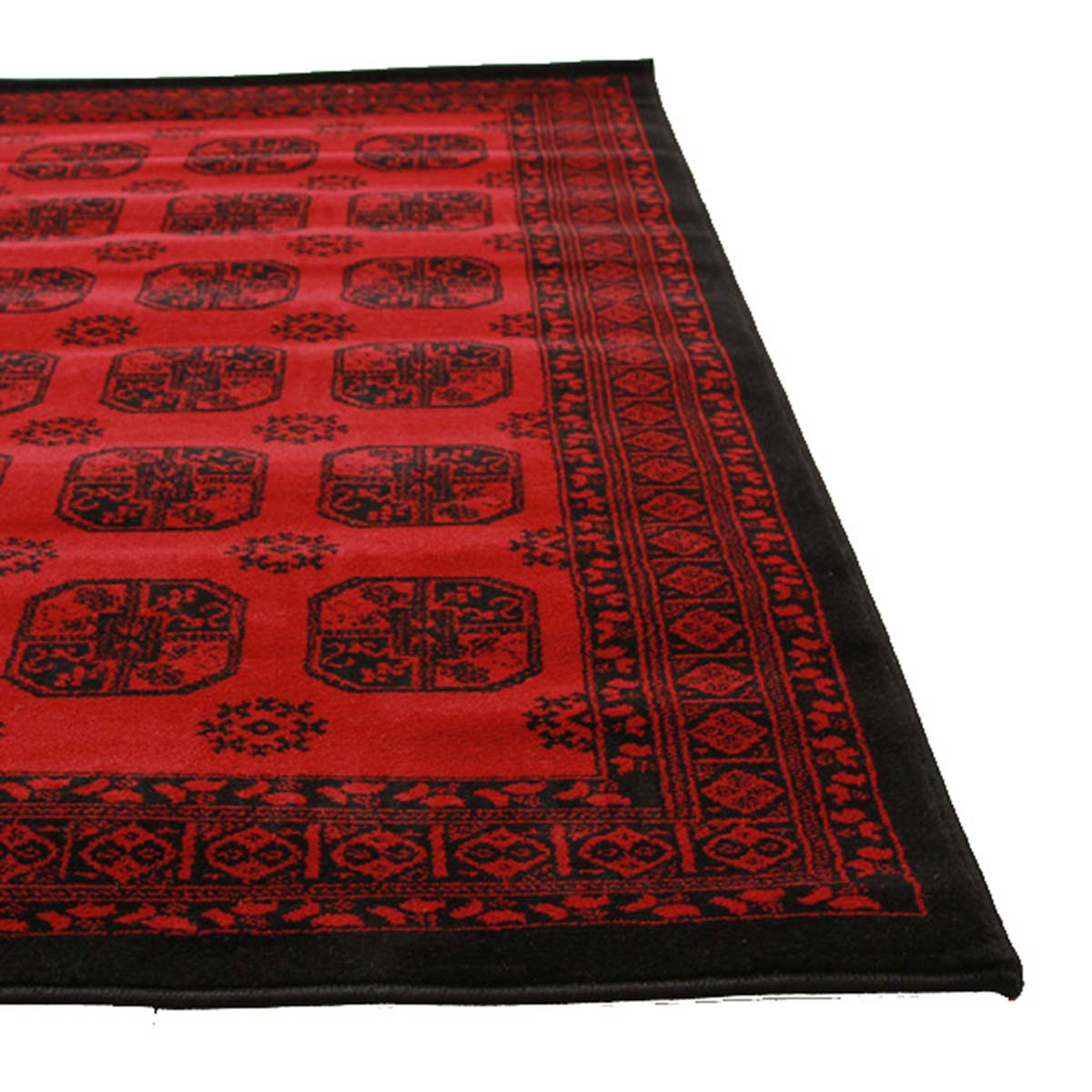 Classic Afghan Design Rug Red - Fantastic Rugs