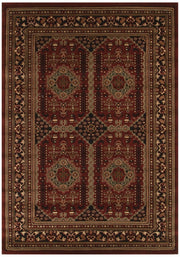 Istanbul Collection Traditional Afghan Design Burgundy Red Rug